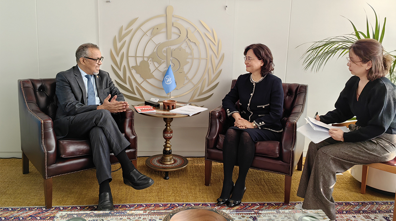 余艷紅率代表團(tuán)訪問世界衛(wèi)生組織總部